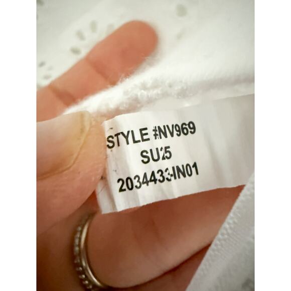 Madewell | NWT Embroidered Wide-Sleeve Boxy Tee in White | Sz XS - Picture 8 of 9